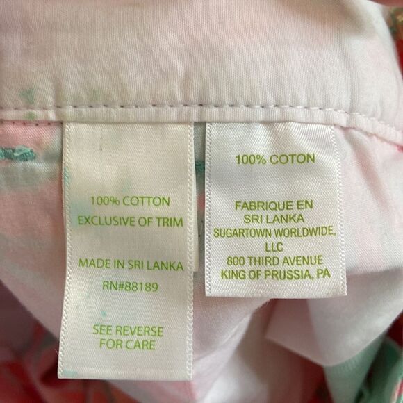 Lilly Pulitzer Pink & Blue Poolside Blue The Chipper Shorts Size 2 - Picture 9 of 10